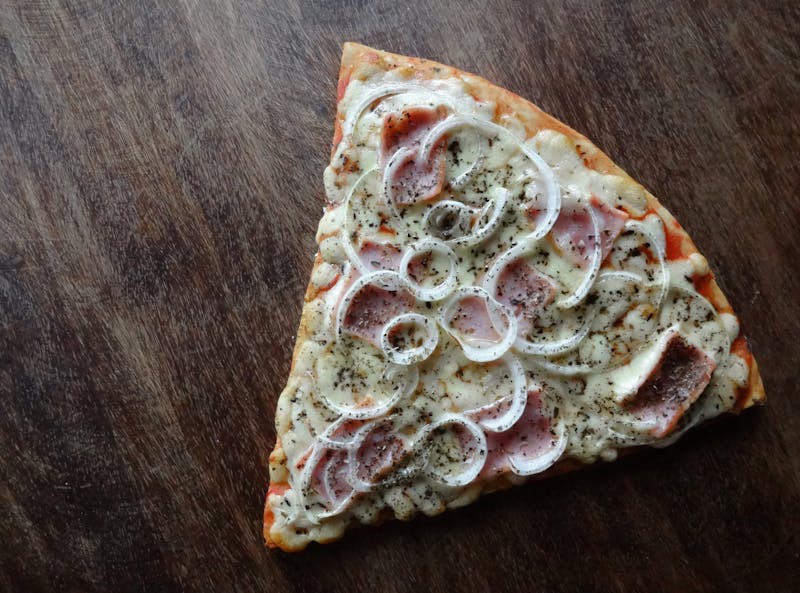 Hawaiian pizza with ham and pineapple
