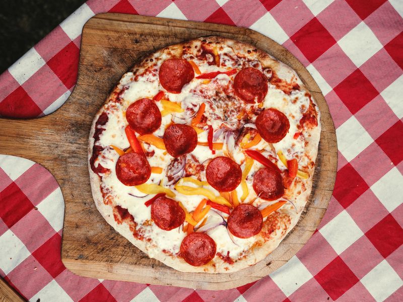 Knockout Meat Feast pizza loaded with premium toppings